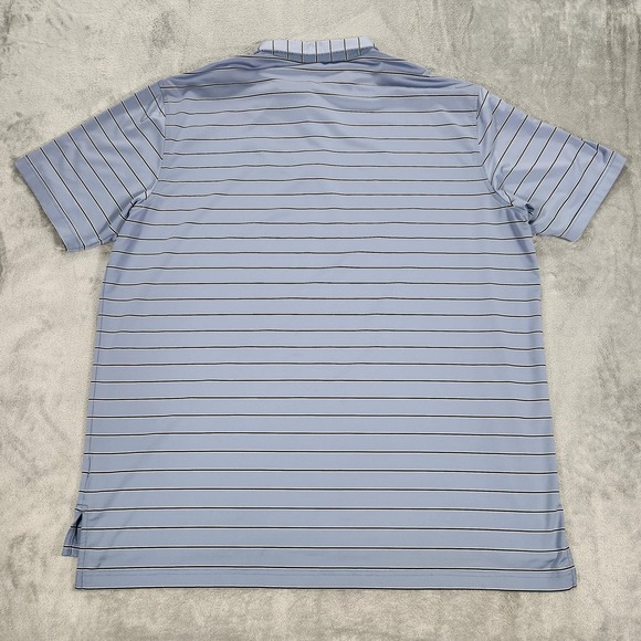 Peter Millar Polo Shirt Mens 2XL Blue Stripe Summer Comfort TPC Scottsdale Golf - Picture 3 of 13